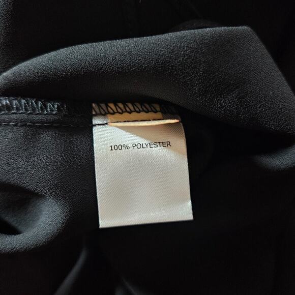 Atina Cristina Womens Tank Top M Black Asymmetrical Sheer Mesh Y2K Gothic Chic - Picture 14 of 15